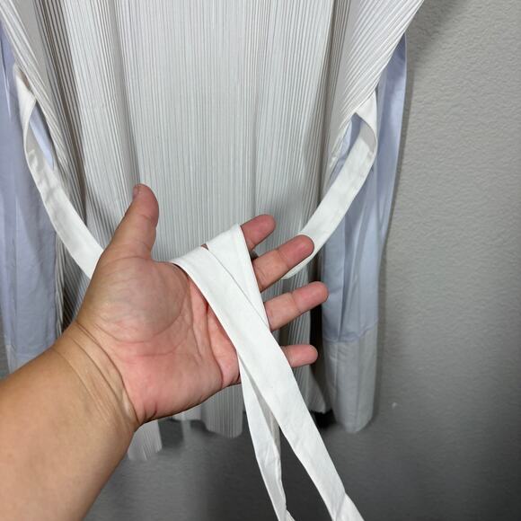 Nike Air Jordan Plus 3X Engineered Tie Dress White Purple Pleated Sleeveless - Picture 7 of 11